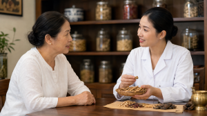 Phụ nữ được dược sĩ tư vấn cách hỗ trợ sa tử cung bằng Đông y