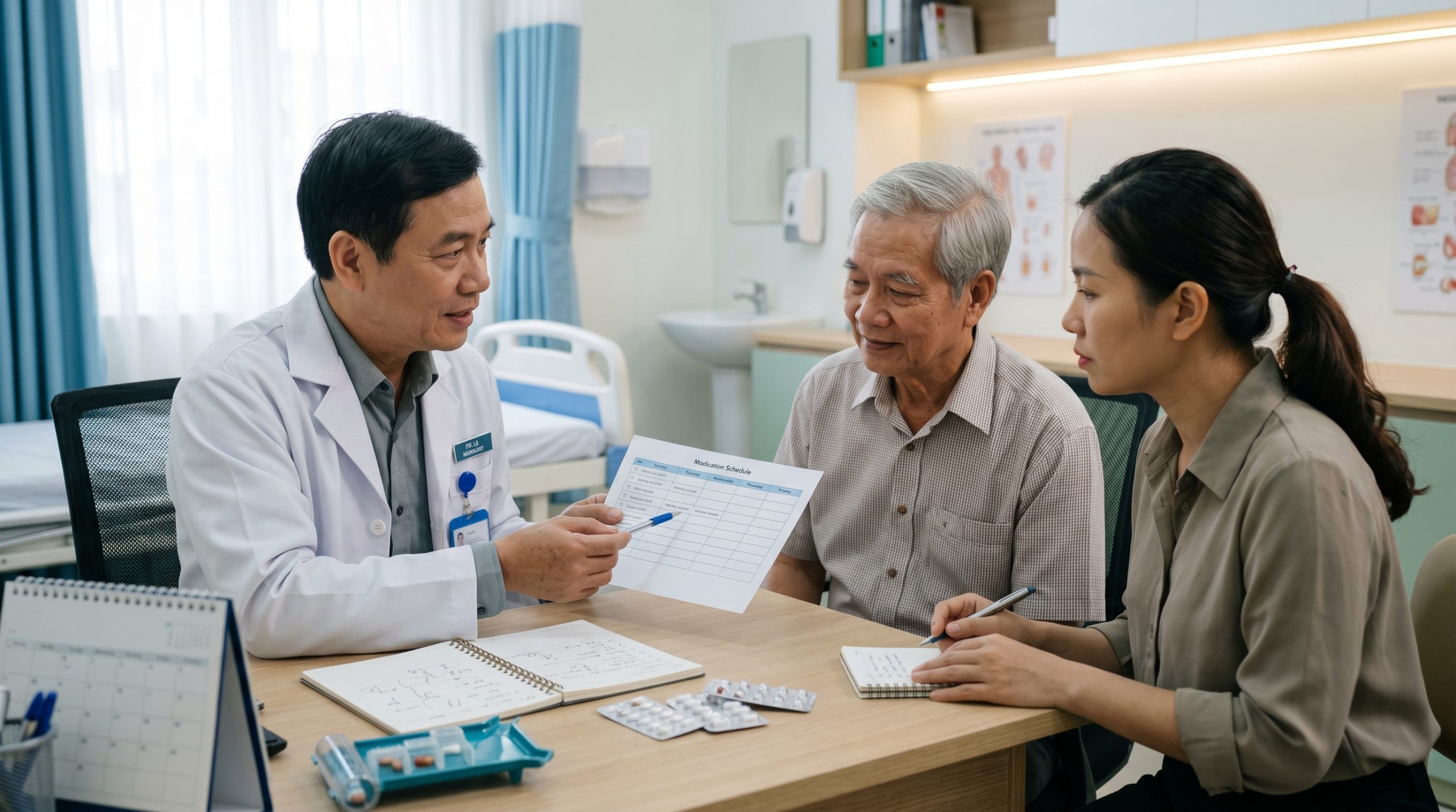 Bác sĩ tư vấn thuốc điều trị Parkinson cho người cao tuổi
