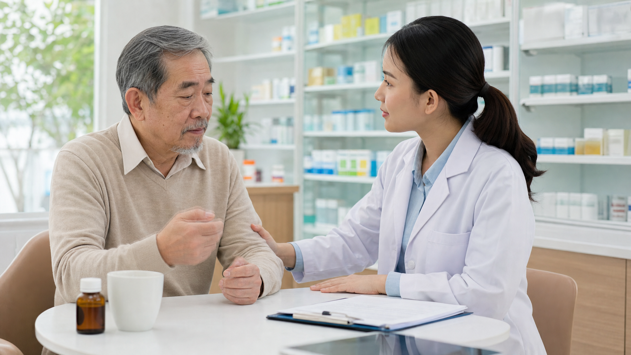 Người bệnh Parkinson run tay cứng cơ được tư vấn sản phẩm hỗ trợ